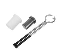 Homoyoyo Kit de Fusion 3 Pièces pour Métaux Creuset en Graphite 1 Kg avec Gaine en Quartz 1 Kg et Pince Petite Taille Outils pour Fusion Raffinage Or et Argenté Fonderie Bijoux Travail