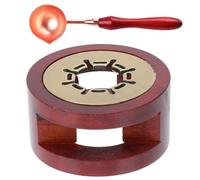 Homoyoyo Kit de Fusion Cire Vintage avec Fourneau Bois et Cuillère à Fusion pour Cachet Cire Outil Réchauffeur Scellant Rétro pour Décoration Maison et Bureau