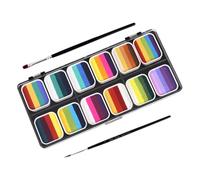 Homoyoyo Kit De Peinture Pour Visage Corps Maquillage Pour Halloween Avec Compartiments Séparés Et Couleurs Multicolores