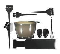 Homoyoyo Kit de Teinture Capillaire 9 Pièces Planche Bol Pinceau pour Salons de Coiffure Mèches Coloration Professionnelle Style Aléatoire