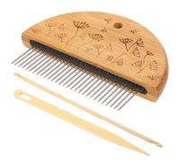 Homoyoyo Kit de Tricot avec Peigne Acier pour Métier à Tisser Aiguilles Bois et Accessoires de Tissage pour Loisirs Créatifs