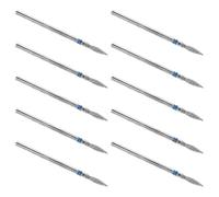 Homoyoyo Kit d'Embouts de Ponceuse à Ongles en Carbure - 10 Pièces Embouts de Lime Électrique pour Manucure Russe Embout Plat et Rond pour Cuticules Ponçage Professionnel pour Salon et