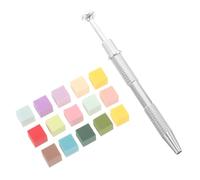 Homoyoyo Kit D'éponges à Ongles Dégradées 50 Pièces Mini 1 Cm en Mousse Blanche avec Outil à 4 Griffes Précis pour Nail Art Manucure Professionnelle Accessoires Manucure Usage Portable