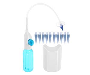 Homoyoyo Kit D'extraction De Cérumen Manuel Bleu E10, Dispositif De Nettoyage Auriculaire Portable En Plastique Solide, Rinçage Et Élimination De Cérumen à Domicile Pour Soins Des Oreilles Efficaces