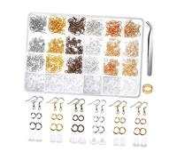 Homoyoyo Kit DIY Accessoires Bijoux Boucle Doreille Cuir avec Fermoirs Lobster Anneaux Ouverts et Crochets pour Création Personnalisée