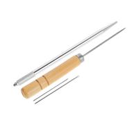 Homoyoyo Kit D'outils pour Implantation et Tressage de Cheveux de Poupée Aiguilles Crochet 0,6 Mm et 0,8 Mm Manche Ergonomique et Pointe en Bois Création et Réparation Coiffure Poupée DIY