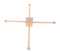 Homoyoyo Kit Mobile à Monter Soi-même en Bois Naturel, Support Carré 3 pour Carillon Éolien Bébé, Cadre Bois Stable et Sécurisé pour Décoration Chambre D’garçon et Filles, Accessoire DIY