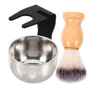 Homoyoyo Kit Rasage Humide Hommes avec Blaireau et Bol Brosse à Poils Durables pour Barbe Support Inox Complet pour Soin et Nettoyage Masculin