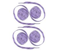 Homoyoyo Lacets Cirés pour Patins de Hockey sur Glace 2 Paires, Lacets Plats Résistants en Coton-Polyester, pour Patins à roulettes et Sports de Glace, Accessoires Solide et Antidérapants