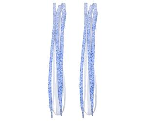 Homoyoyo Lacets Plats Élastiques pour Chaussures Bleus à Motif Paisley Dégradé, en Coton, Style Classique et Décoratif, pour Baskets et Chaussures Décontractées Garçon et Filles