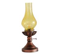 Homoyoyo Lampe De Table Rétro Style Brûle-Essence Vintage, Abat-Jour en Verre Teinté Euro, Éclairage Intérieur Chaleureux, pour Chambre Et Salon, Lampe D’appoint Créative Ac220-240v
