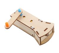 Homoyoyo Lampe Torche d'urgence à Manivelle en Bois Modèle Éducatif de Production d'Énergie pour Garçon et Filles et Adultes Lampe de Poche Portable pour Activités en Plein Air et Camping