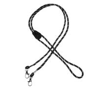 Homoyoyo Lanière de Sécurité Réglable pour Moufles de Ski Clips Métalliques, Corde Anti-Perte en Polyester Noire 150 Cm, Accessoire Léger pour Sports d'hiver et Snowboard