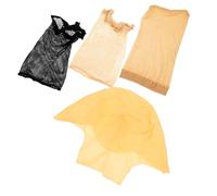 Homoyoyo Latex Bald Cap Set With Breathable Hair Nets For Men And Women Professional Makeup Accessory For Cosplay Theater And Costume Parties