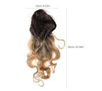 Homoyoyo Long Wavy Synthetic Wig With For Women Curly Hairpiece For Parties Cosplay And Daily Wear Comfortable Secure Fit Realistic Texture And Decorative Style