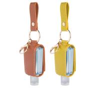 Homoyoyo Lot 2 Porte-Flacons de Parfum 30 Ml, Bouteille Vide Rechargeable avec Couvercles, pour Lavage des Mains, Design Porte-Clés, Kit Hygiène Voyage