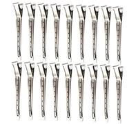 Homoyoyo Lot 20 Pinces à Cheveux En Acier Inoxydable Grand Format, Pinces Crocodiles Simples, Accessoires Cheveux Pour Femme Et Fille, Utilisation Quotidienne Et Coiffures Élégantes