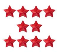 Homoyoyo Lot de 10 Badges en Aluminium D’étoile à Cinq Branches Rouge 4 Cm, Épinglettes Vintage Décoratives pour Vêtements, Paquet et Chapeaux, Accessoires de Collection et Récompense