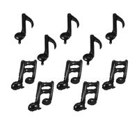 Homoyoyo Lot de 10 Ballons en Aluminium 16 Pouces Forme Notes de Musique Noir, Décoration Fête Musicale, Anniversaire, Shower, Accessoires Gonflables pour Concert et Soirée à Thème