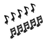 Homoyoyo Lot de 10 Ballons en Aluminium Forme de Notes de Musique, 16 Pouces Noirs, Kit Décoratif pour Fête Anniversaire, Concert et Bar, Guirlande Musicale, Ballons Gonflables Fête