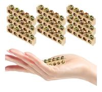 Homoyoyo Lot de 10 Bornes à Vis en Cuivre 5 Trous pour Distribution Électrique Barre de Terre et Neutre Bornier Électrique Connecteur pour Tableau de Répartition Usage Industriel et