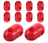 Homoyoyo Lot de 10 Boucles de Corde en Plastique Rouge pour Filet D’Escalade, Accessoires D’Escalade Extérieure pour Garçon et Filles, Connecteurs M12 pour Mur D’Escalade, Aire de Jeux