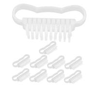 Homoyoyo Lot De 10 Brosses à Ongles Réutilisables Blanches Poils Souples Nettoyage Des Ongles Mains Accessoire Multi-usages Pour à Domicile