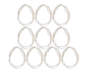 Homoyoyo Lot de 10 Câbles de Connexion à Double Extrémité 3 Broches pour Tubes LED T5 T8, Câble d'alimentation Flexible en Plastique 100cm, pour Éclairage de Garage et Atelier