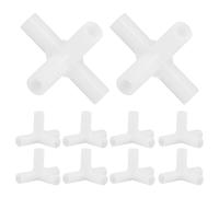 Homoyoyo Lot de 10 Connecteurs Coudés à Angle Droit 90° en Plastique, Diamètre Intérieur 8,5 Mm, Accessoires pour Tentes de Camping, Kit de Réparation pour Arceaux de Tente, Pièces