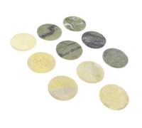 Homoyoyo Lot De 10 Coussins D'extension De Cils En Pierre De Jade Verte, Surface Lisse, Outil Réutilisable Pour Maquillage Professionnel Et Prolongation Des Cils