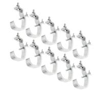 Homoyoyo Lot de 10 Crochets D’éclairage de Scène en Métal Argenté, Pince de Fixation Robuste Compatible Projecteur à Tête Mobile, Support Fiable pour Structure D’éclairage Dj et