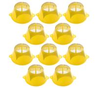 Homoyoyo Lot de 10 Entonnoirs Filtrants à Peinture en Maille Métallique Jaune Petit Format Filtre à Peinture à L'Huile Passoire Pratique pour Éliminer Impuretés et Grumeaux Usage à Base