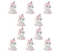 Homoyoyo Lot de 10 Figurines Miniatures de Licornes Roses Soi-même, Décorations pour Jardins Miniatures, Accessoires DIY pour Maisons de Poupées et Paysages Décoratifs