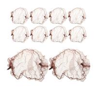 Homoyoyo Lot de 10 Filets à Cheveux en Maille Fine pour Chignon, Haute Élasticité, Polyester Marron, Maintien Ferme, pour Infirmières et Occasions Formelles