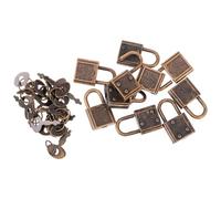Homoyoyo Lot de 10 Mini Cadenas Rétro en Alliage Cuivre Vintage, 30 Mm, Anti-rouille 2 Clés, Serrure pour Meubles, Valises et Bagages, pour Voyage et Sécurité à Domicile