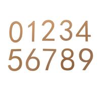 Homoyoyo Lot de 10 Numéros de Maison Autocollants 3d en Acrylique Plaqué Or Antique 7 X 4,6 Cm, Chiffres Adhésifs pour Porte D'entrée, Boîte aux Lettres, Appartement, Bureau,