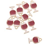 Homoyoyo Lot de 10 Pendentifs en Alliage de Zinc Forme Verre à Vin pour Création de Bijoux DIY Breloques Vintage pour Colliers Bracelets et Boucles D’Oreilles Accessoires pour