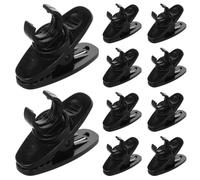 Homoyoyo Lot de 10 Pinces Porte-micro-cravate en Plastique Abs Noir, Clip Rotatif 8,5 Mm pour Microphone Cravate 8 Mm, Accessoires pour Enregistrement Audio et Fixation Professionnelle