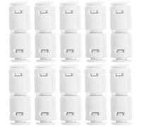 Homoyoyo Lot de 10 Raccords Rapides Plastiques 2 pour Tube 1/4, Coupleurs à Connexion Rapide Étanches pour Plomberie Industrielle et Résidentielle, Clapet Anti-retour Intégré, Installation