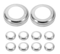 Homoyoyo Lot de 10 Rosaces en Acier Inoxydable 60X102X05 MM pour Piscine Enterrée Plaques Cache-Trou Murales Rondes à Bride Fendue Protection et Finition D’Échelle de Piscine Robuste et