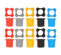 Homoyoyo Lot de 10 Sets de Anneaux de Protection Antichoc en Caoutchouc pour Microphone sans Fil, Manchons Antidérapants aux Quatre Coins, Multicolores pour Karaoké, Enregistrement