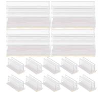 Homoyoyo Lot de 100 Clips d'Affichage Transparents en Plastique Porte-Étiquettes Nominatives Compacts pour Fruits et Desserts Supports D’Affiches pour Commerce de Détail et Bureaux