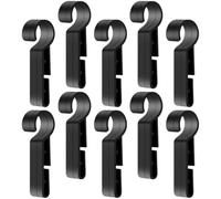 Homoyoyo Lot de 100 Clips de Fixation Noirs en Plastique pour Lampe Frontale de Casque de Chantier Accessoires Robustes pour Casques de Sécurité Adaptés Mines Construction et