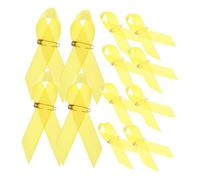 Homoyoyo Lot de 100 Épingles Ruban Jaune en Polyester pour Sensibilisation au Cancer de L’garçon et Filles, Accessoires pour Campagnes Solidaires et Événements Caritatifs