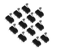 Homoyoyo Lot de 12 Micro-interrupteurs Étanches Levier à Galet en Plastique, Installation Facile, pour Porte de Micro-ondes ou Four