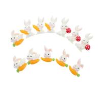 Homoyoyo Lot De 12 Mini-Aimants De Réfrigérateur Pour Téléphone Portable Figurines De Lapin Artificiel Cabochons En Forme D'Animaux Breloques Miniatures En Résine Kawaii