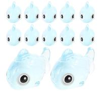 Homoyoyo Lot de 12 Mini Figurines Poissons Phosphorescents en Résine, Décorations Miniatures pour Micro-Paysage, Terrarium et Aménagement Jardin, Petites Statues Colorées pour Loisirs