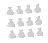 Homoyoyo Lot De 12 Pochettes à Cordon Blanc Broderie Étoiles, Paquet De Rangement Pour Bijoux En Tissu Respirant, Légers Et Pratiques Pour Présents, Bonbons Et Petits Objets, Pour Fête Et Voyage