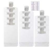 Homoyoyo Lot De 12 Set De Flacons Souples Multifonctions 30ml 50ml 100ml Pour Voyage, Bouteilles Cosmétiques Rechargeables Étanches, Kit Hygiène Portable Pour Déplacements Étiquettes Autocollantes