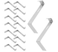 Homoyoyo Lot de 15 Clips de Fixation en Acier Inoxydable Antidérapants pour Tuiles de Toit 100 Mm Épais, Crochets Métalliques Robustes pour Réparation et Maintien de Matériaux de Toiture,